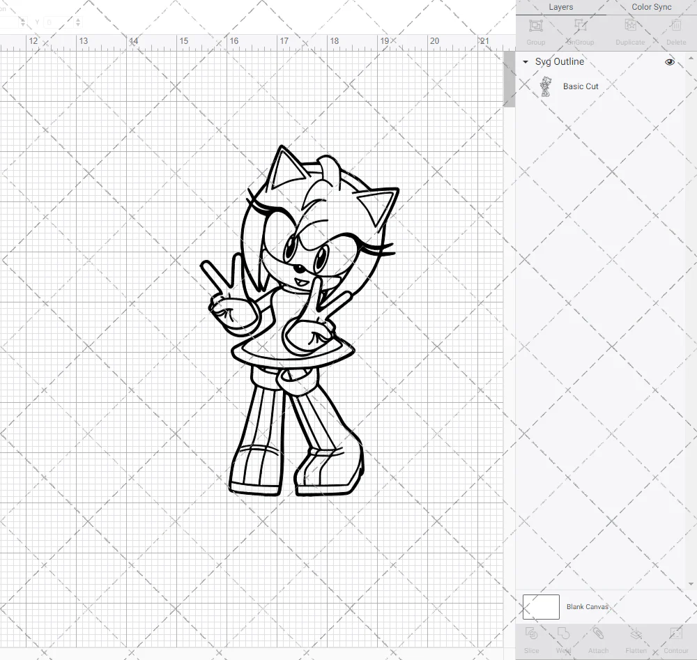 Amy Rose - Sonic the Hedgehog 003, Svg, Dxf, Eps, Png - Image 3