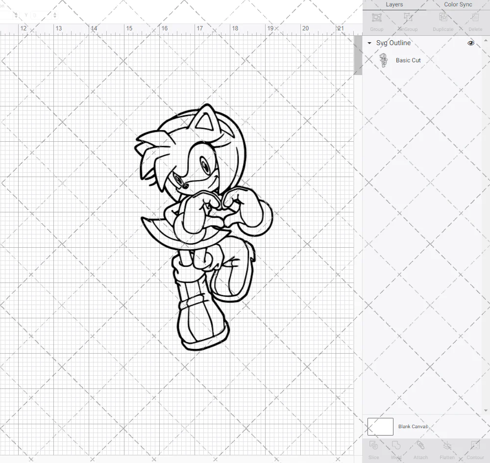 Amy Rose - Sonic the Hedgehog 004, Svg, Dxf, Eps, Png - Image 3