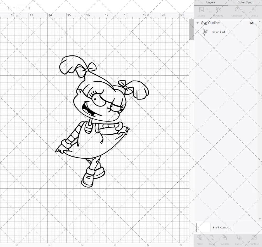 Angelica Pickles - Rugrats, Svg, Dxf, Eps, Png - Image 3